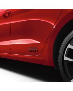 Autocollants 4 anneaux Noir Brillant Audi