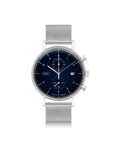 Montre chronographe Audi grise et bleue