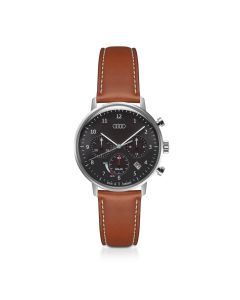 Montre Chronographe Solaire Audi Gris - Marron