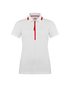 Polo Audi Sport blanc/rouge pour femme