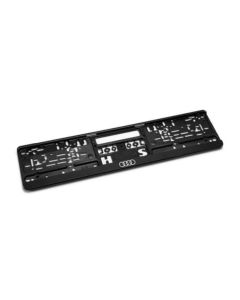 Support de plaque d'immatriculation AUDI noir