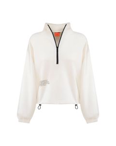 Sweat Zippé Crème Audi Femme