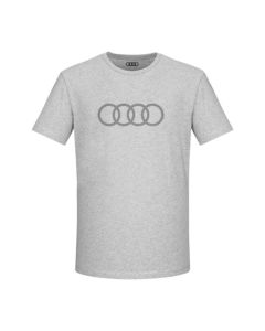 T-Shirt 4 Anneaux Homme Gris Audi
