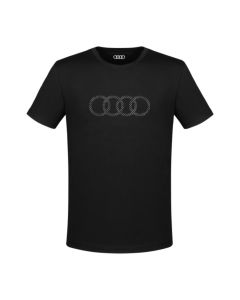 T-Shirt 4 Anneaux Homme Noir Audi