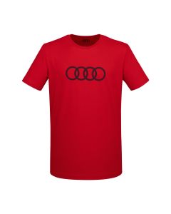 T-Shirt Audi Anneaux Homme Rouge